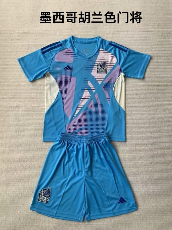 Mexico 2024 Goalkeeper Blue Soccer Jersey