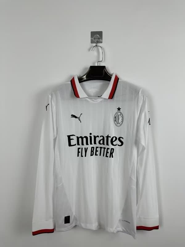 AAA Quality AC Milan 24/25 Away Long Sleeve Soccer Jersey (Player)