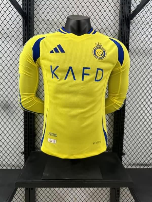 AAA Quality Al Nassr FC 24/25 Home Long Sleeve Soccer Jersey (Player)