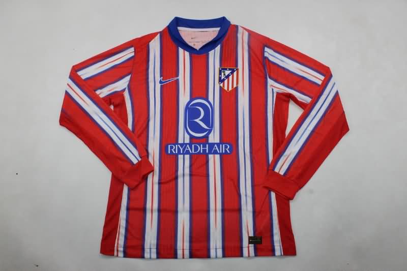 AAA Quality Atletico Madrid 24/25 Home Long Sleeve Soccer Jersey