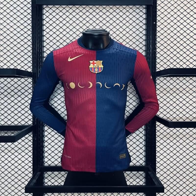 AAA Quality Barcelona 24/25 Home LS Soccer Jersey (Player) Sponsor 02