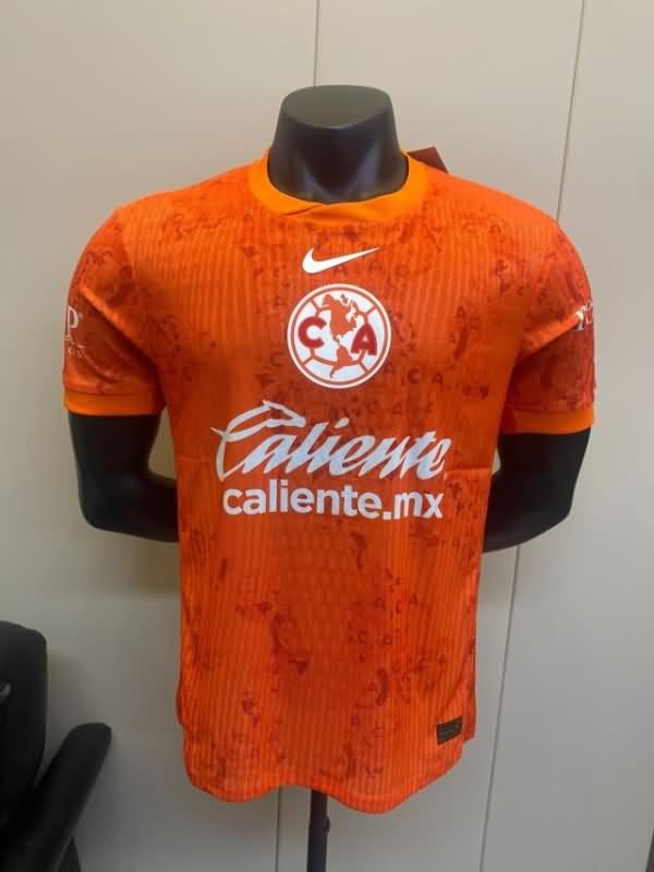 AAA Quality Club America 24/25 Goalkeeper Orange Soccer Jersey (Player)