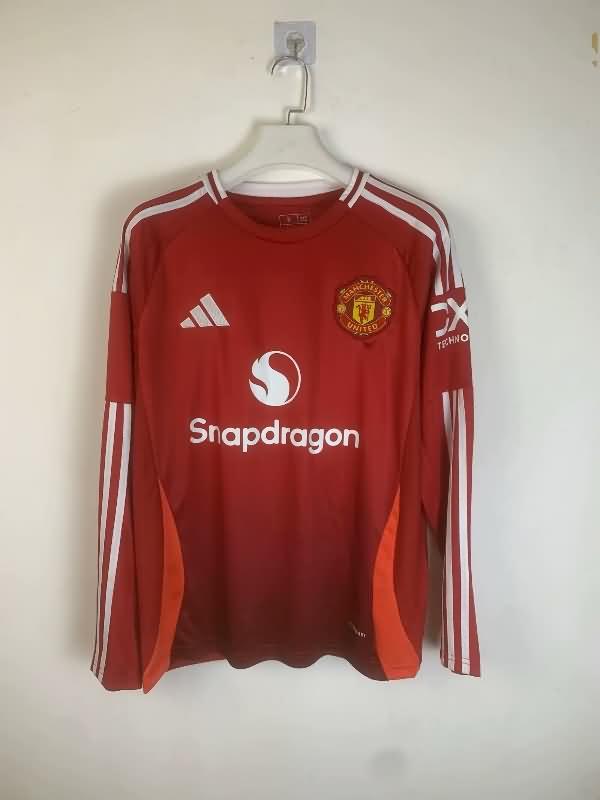 AAA Quality Manchester United 24/25 Home Long Sleeve Soccer Jersey