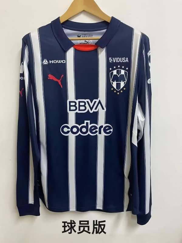 AAA Quality Monterrey 24/25 Home Long Sleeve Soccer Jersey (Player)