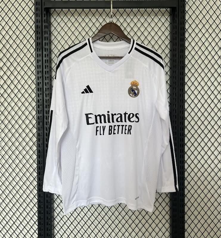 AAA Quality Real Madrid 24/25 Home Long Sleeve Soccer Jersey