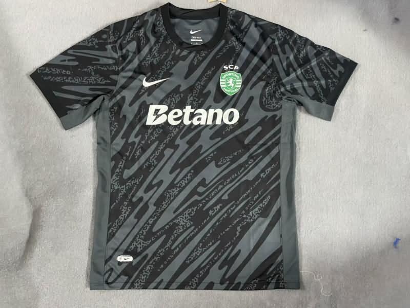 AAA Quality Sporting Lisbon 24/25 Goalkeeper Black Soccer Jersey