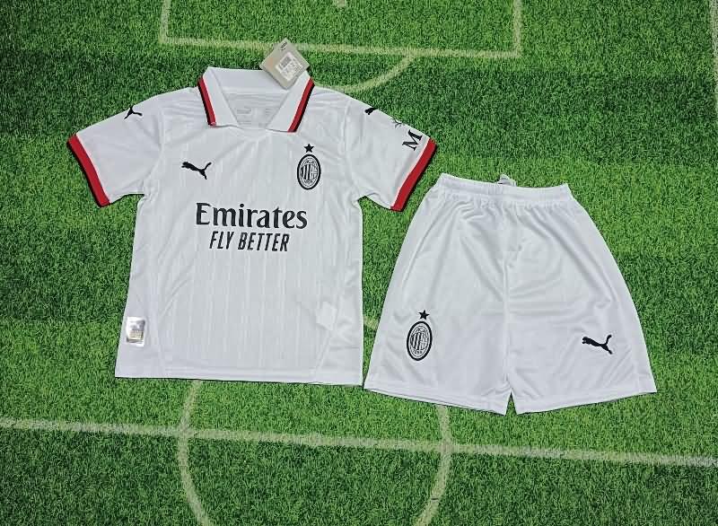 Kids AC Milan 24/25 Away Soccer Jersey And Shorts