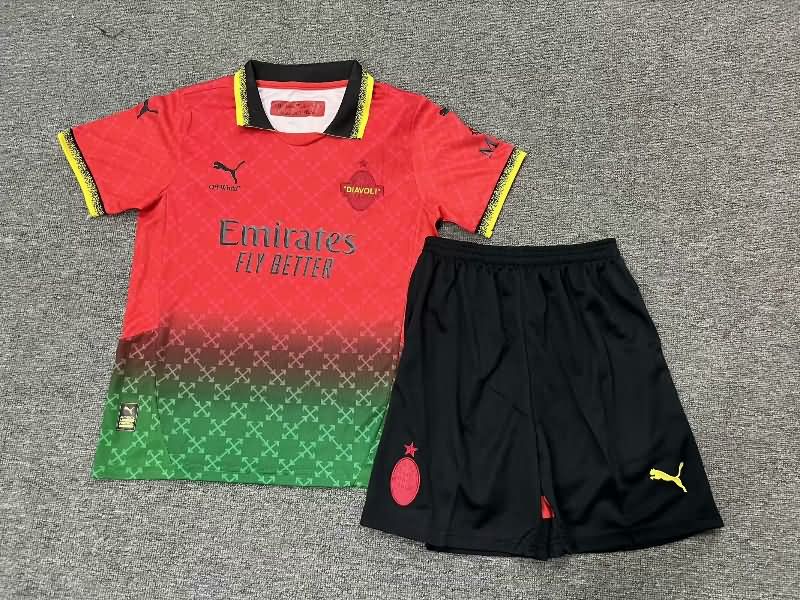 Kids AC Milan 24/25 Special Soccer Jersey And Shorts