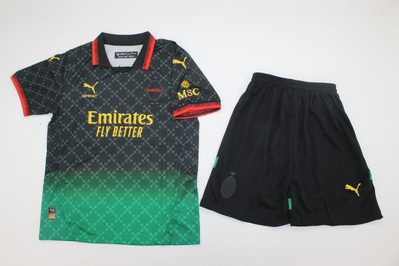 Kids AC Milan 24/25 Special Soccer Jersey And Shorts 02