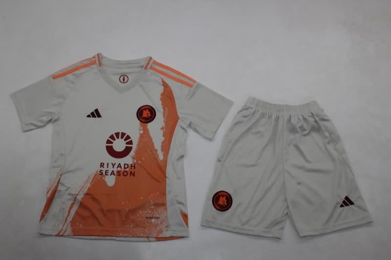 Kids AS Roma 24/25 Away Soccer Jersey And Shorts