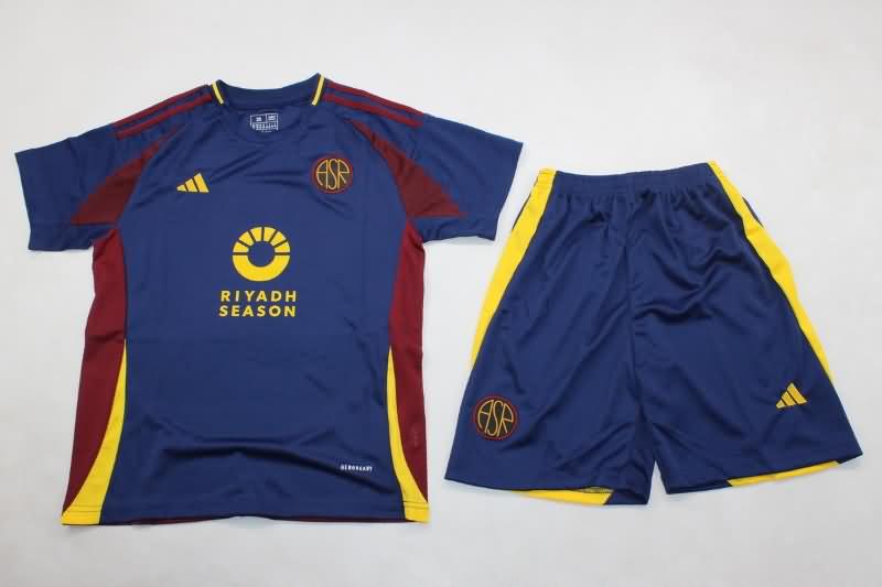 Kids AS Roma 24/25 Third Soccer Jersey And Shorts