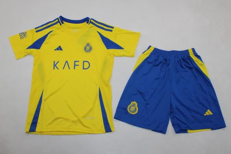 Kids Al Nassr FC 24/25 Home Soccer Jersey And Shorts