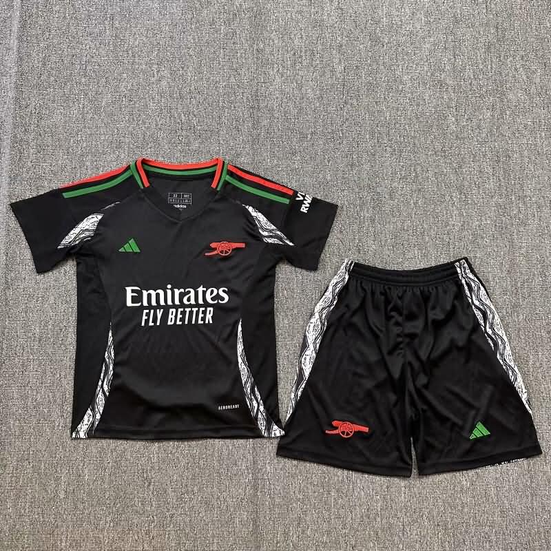 Kids Arsenal 24/25 Away Soccer Jersey And Shorts Leaked