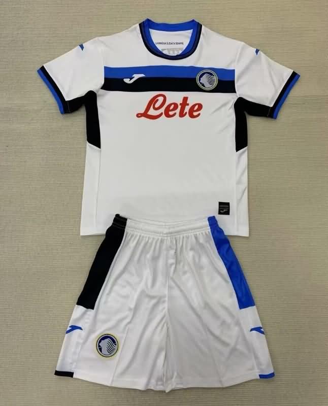 Kids Atalanta BC 24/25 Away Soccer Jersey And Shorts