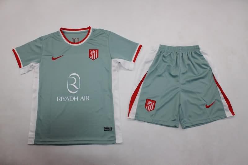 Kids Atletico Madrid 24/25 Away Soccer Jersey And Shorts Leaked
