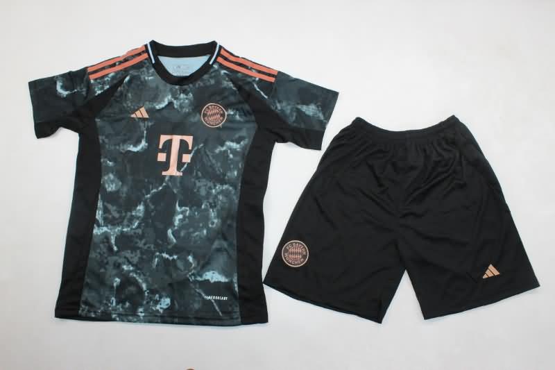 Kids Bayern Munich 24/25 Away Soccer Jersey And Shorts