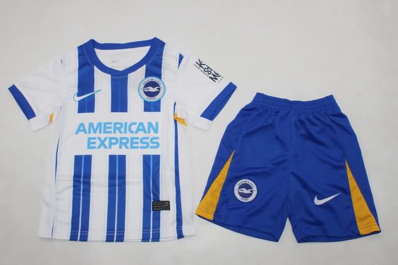 Kids Brighton 24/25 Home Soccer Jersey And Shorts