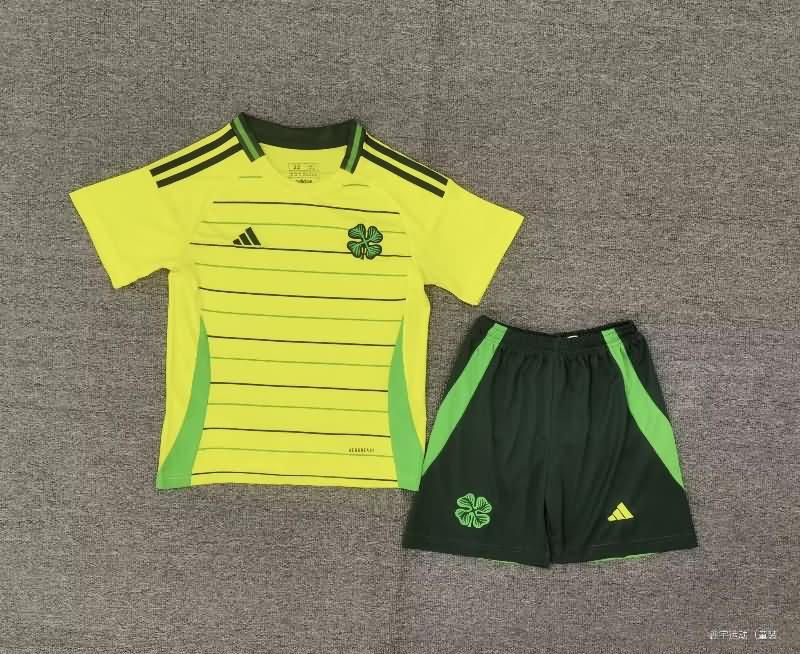 Kids Celtic 24/25 Away Soccer Jersey And Shorts