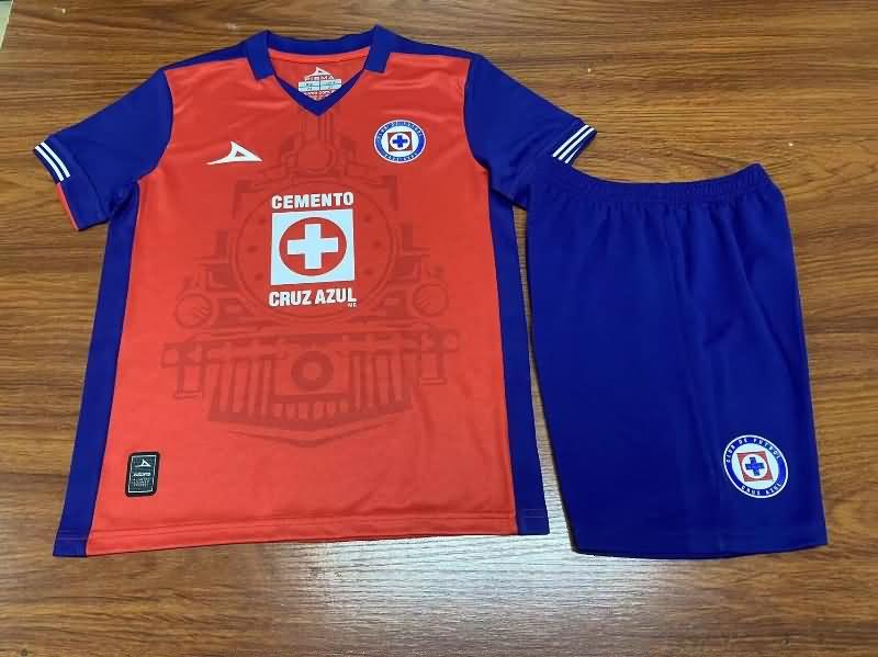 Kids Cruz Azul 24/25 Third Soccer Jersey And Shorts