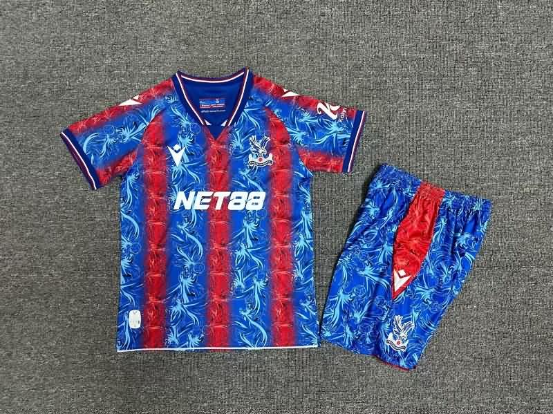 Kids Crystal Palace 24/25 Home Soccer Jersey And Shorts