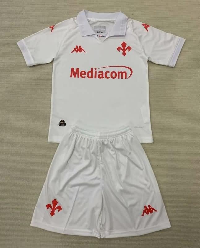 Kids Fiorentina 24/25 Away Soccer Jersey And Shorts