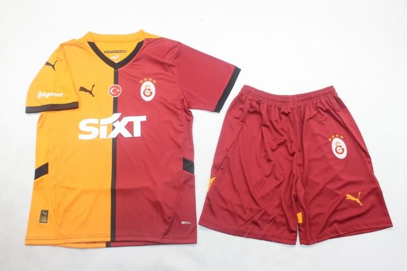 Kids Galatasaray 24/25 Home Soccer Jersey And Shorts