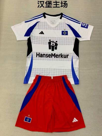 Kids Hamburg 24/25 Home Soccer Jersey And Shorts