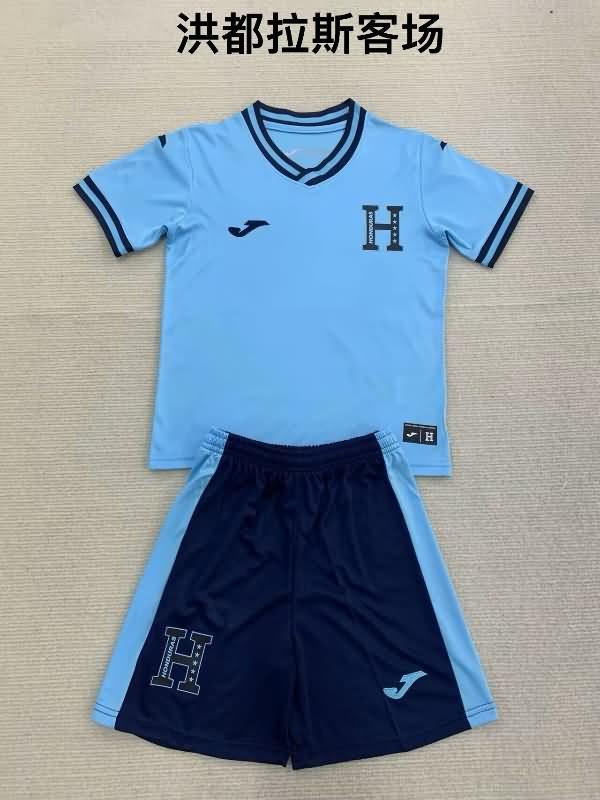 Kids Honduras 2024 Away Soccer Jersey And Shorts