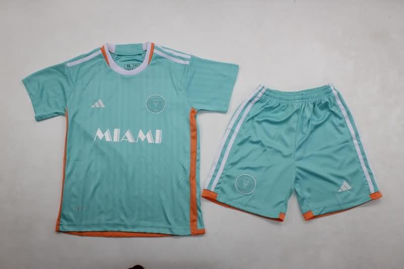 Kids Inter Miami 2024 Third Soccer Jersey And Shorts