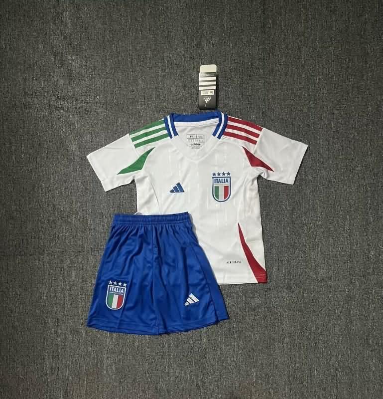 Kids Italy 2024 Away Soccer Jersey And Shorts