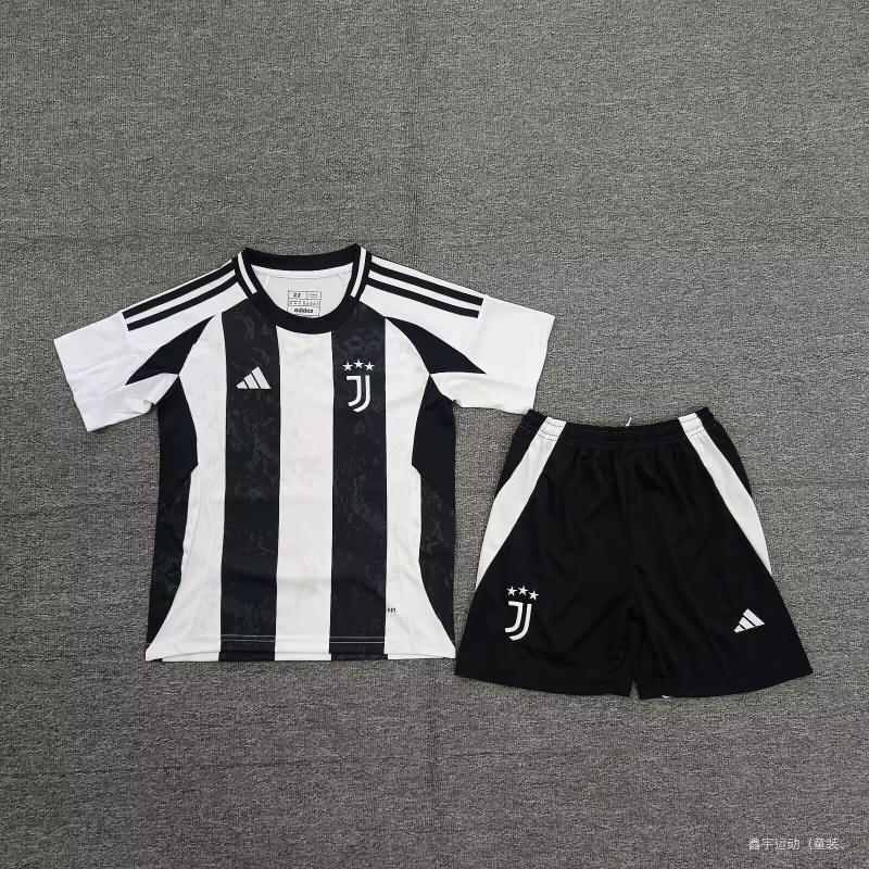 Kids Juventus 24/25 Home Soccer Jersey And Shorts Leaked