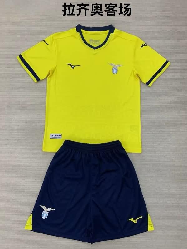 Kids Lazio 24/25 Away Soccer Jersey And Shorts