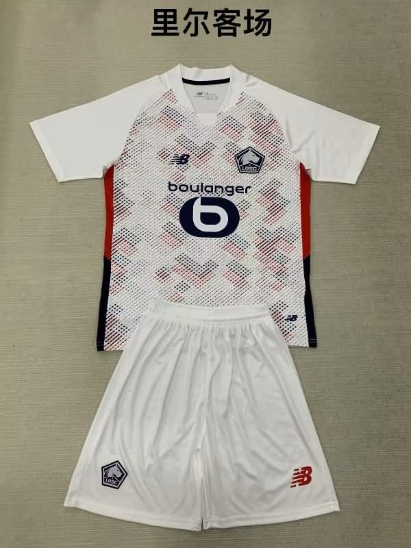 Kids Lille 24/25 Away Soccer Jersey And Shorts