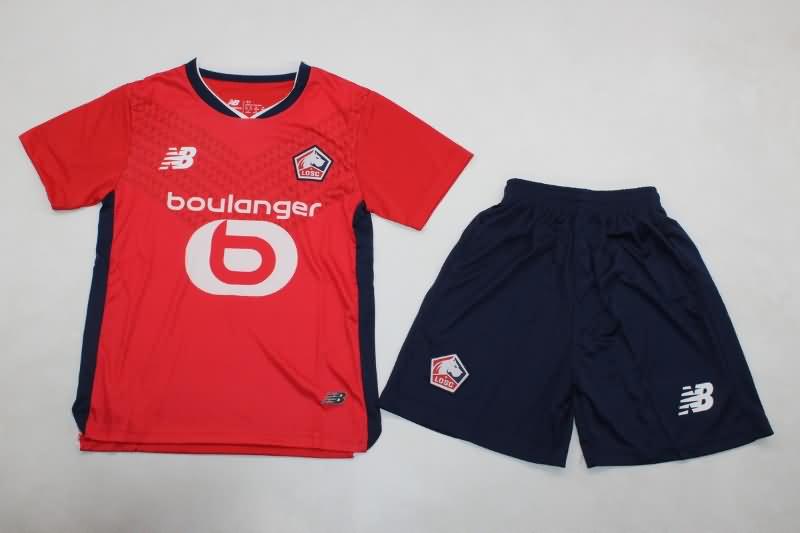 Kids Lille 24/25 Home Soccer Jersey And Shorts