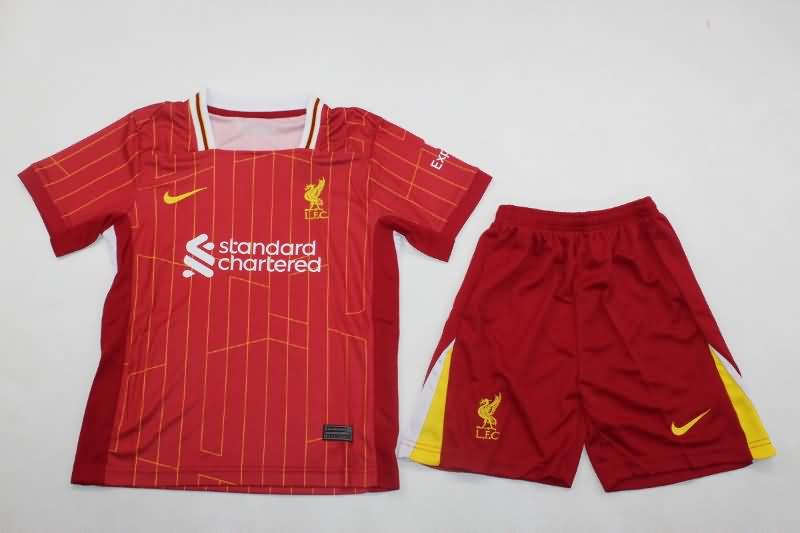 Kids Liverpool 24/25 Home Soccer Jersey And Shorts