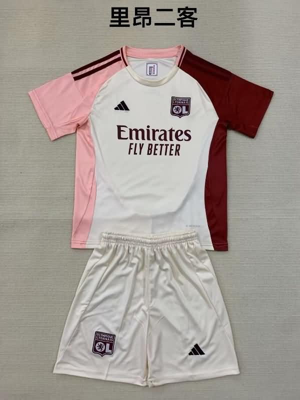 Kids Lyon 24/25 Third Soccer Jersey And Shorts