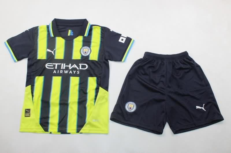 Kids Manchester City 24/25 Away Soccer Jersey And Shorts