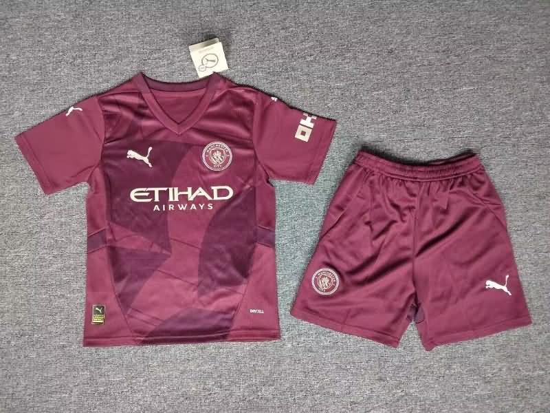 Kids Manchester City 24/25 Third Soccer Jersey And Shorts