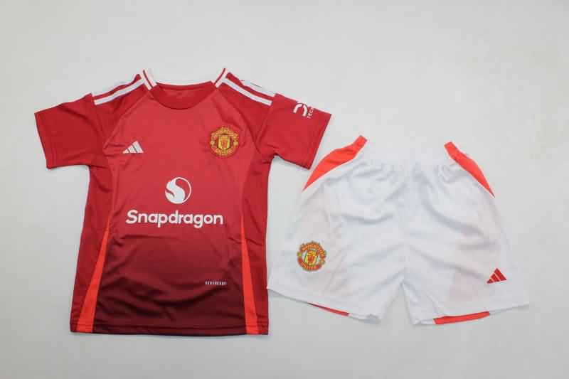 Kids Manchester United 24/25 Home Soccer Jersey And Shorts