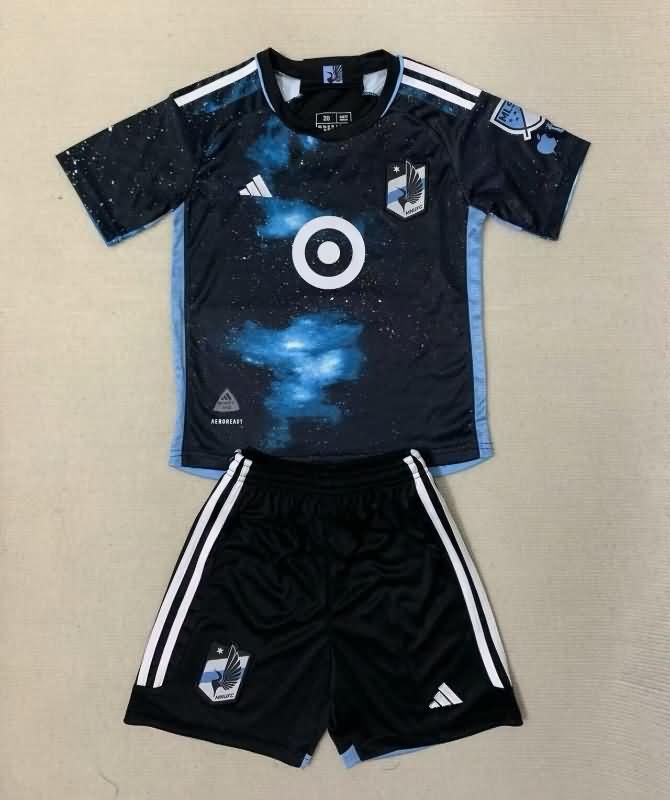 Kids Minnesota United 2024 Home Soccer Jersey And Shorts