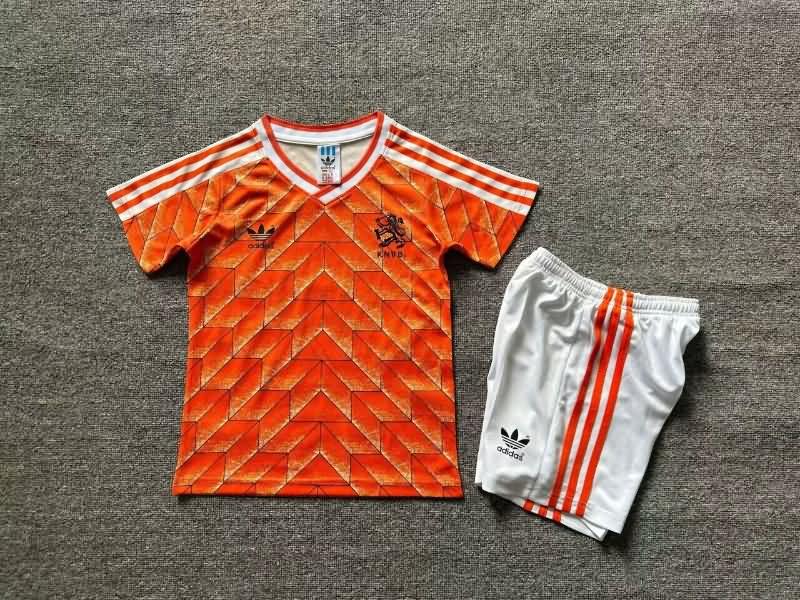 Kids Netherlands 1988 Home Soccer Jersey And Shorts