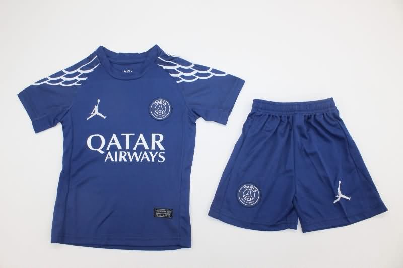 Kids Paris St German 24/25 Fourth Soccer Jersey And Shorts