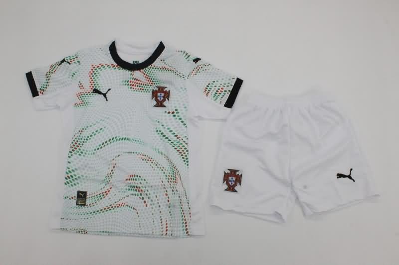 Kids Portugal 2025 Away Soccer Jersey And Shorts