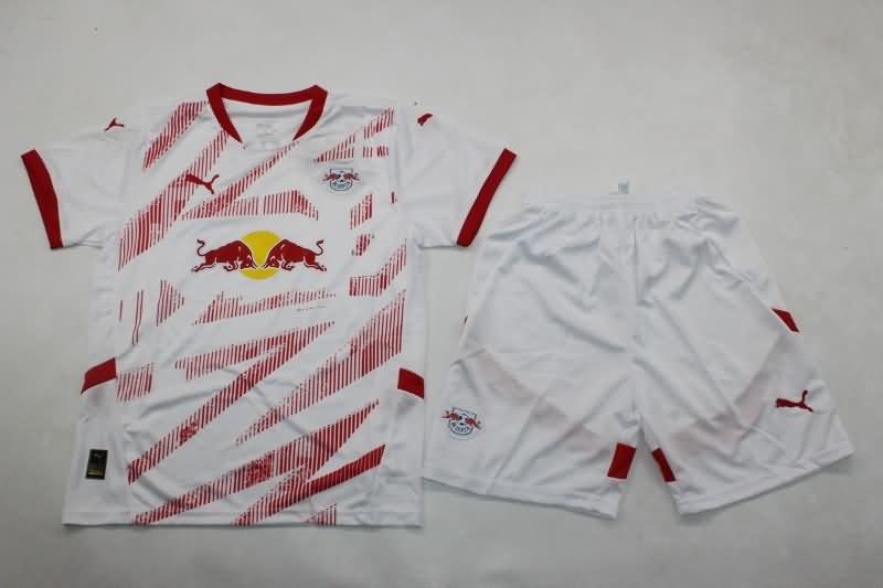 Kids RB Leipzig 24/25 Home Soccer Jersey And Shorts