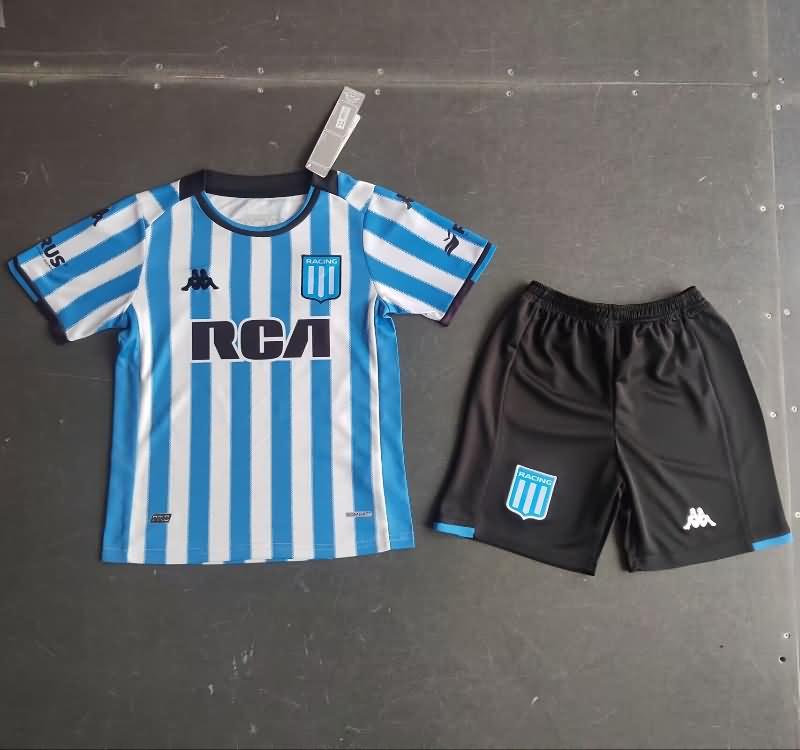 Kids Racing 24/25 Home Soccer Jersey And Shorts