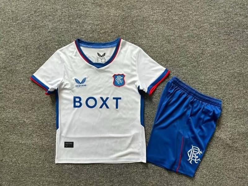 Kids Rangers 24/25 Away Soccer Jersey And Shorts