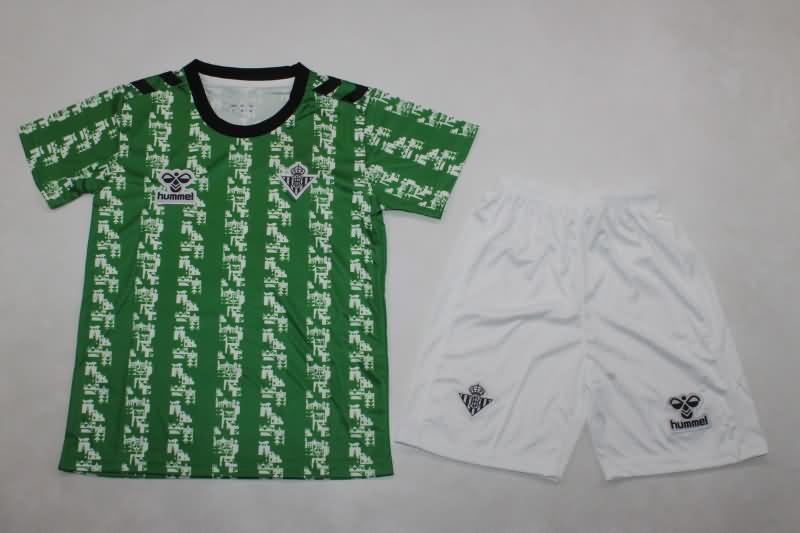 Kids Real Betis 24/25 Training Soccer Jersey And Shorts