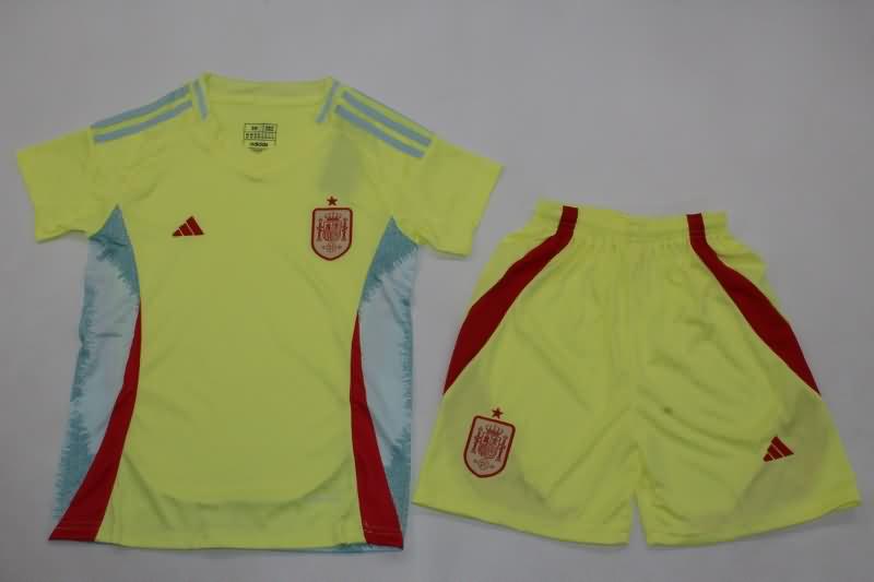 Kids Spain 2024 Away Soccer Jersey And Shorts