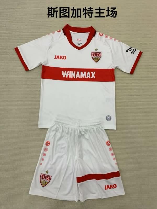 Kids Stuttgart 24/25 Home Soccer Jersey And Shorts