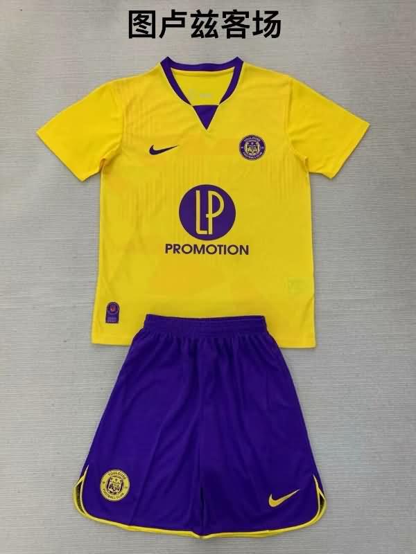 Kids Toulouse 24/25 Away Soccer Jersey And Shorts